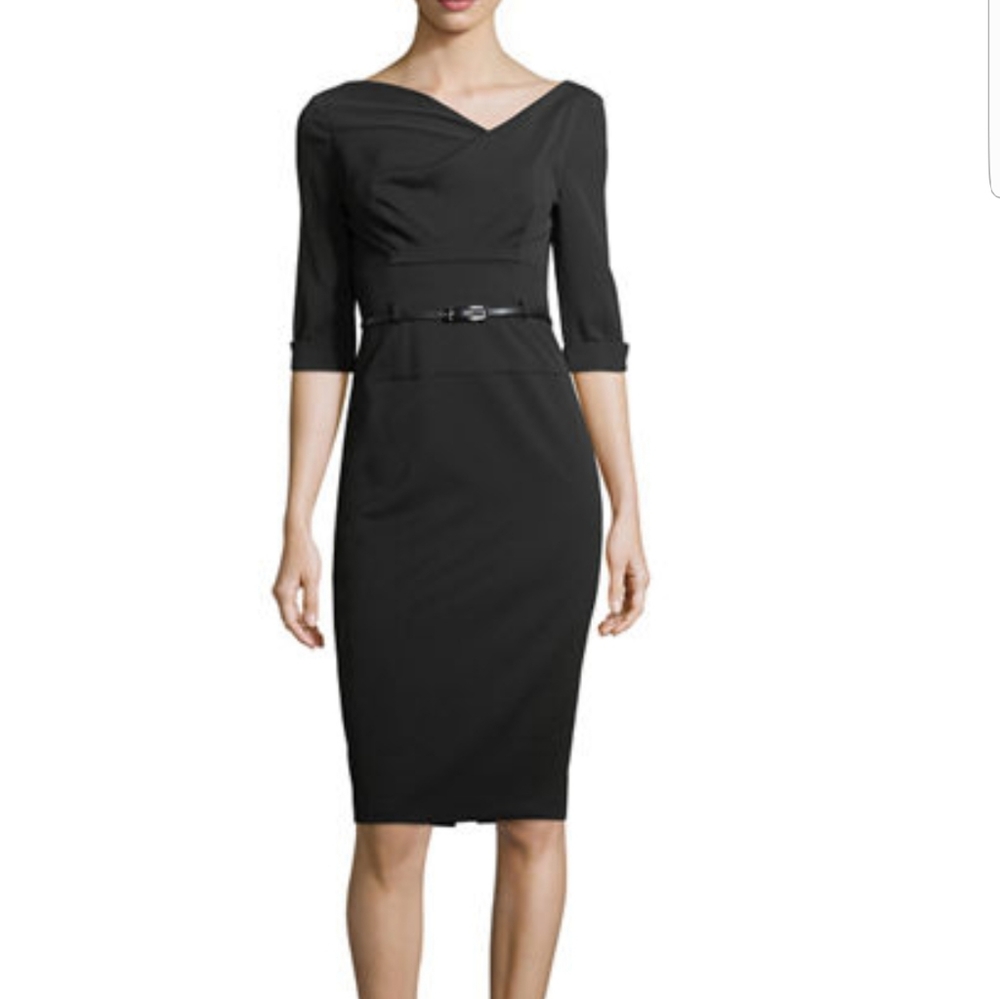 Black Halo "Jackie" 3/4 sheath dress
